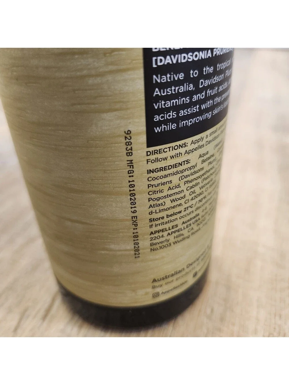 Appelles Apothecary & Lab Davidson Plum Hand & Body Wash 16.9 Oz.